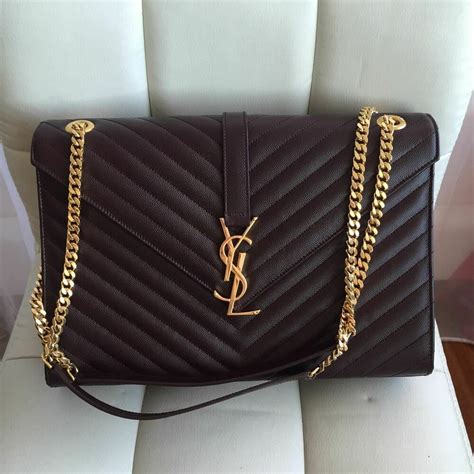 large ysl flap bag consignment|yves Saint Laurent monogram bag.